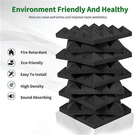 Maximum Noise Absorption Geepro X X Cm Pcs Soundproofing Acoustic