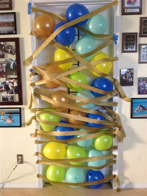 Balloon avalanche! Question is... how do I get Mikey to open the door before Matthew? 18th ...