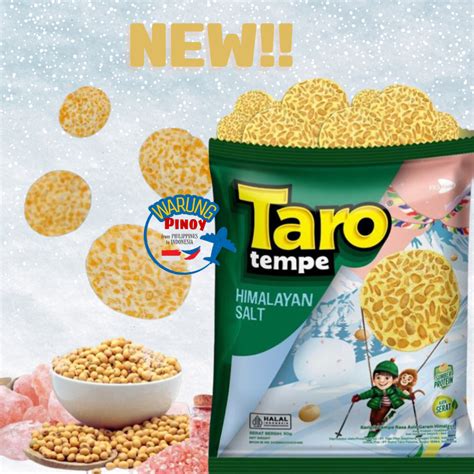 Taro Tempe Himalayan Salt 50gr Indonesia Tempeh Chips Authentic Snacks