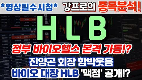 Hlb 주가 주식투자 Hlb범정부 바이오헬스 본격가동바이오섹터 폭등장세돈들이 바이오로 유입중hlb 수급 양호