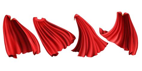 Free Vector | Red superhero cloaks set