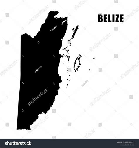 Vector Illustration Outline Map Belize Highdetail Stock Vector Royalty