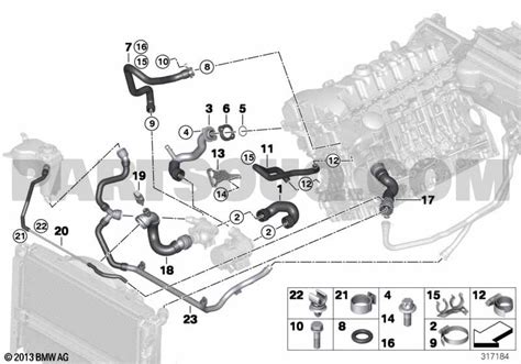 Cooling System Coolant Hoses Bmw 128i Up93 E82 Parts Catalogs Partsouq