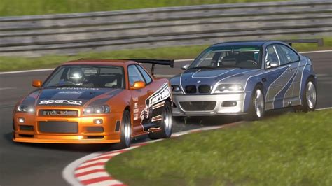 Bmw M3 Gtr E46 Vs Nissan Skyline Gt R R34 At Nurburgring Nordschleife Track Day Youtube