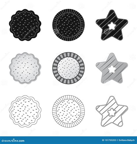 L Objet D Isolement Du Biscuit Et Font Le Signe Cuire Au Four