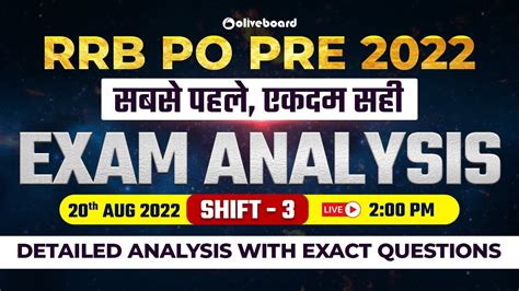 Ibps Rrb Po Exam Analysis 2022 Shift 3 20 Aug 2022 Exact