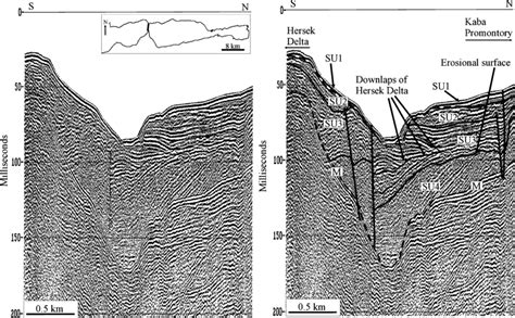 Original And Interpreted Seismic Profile Obtained Between The Hersek