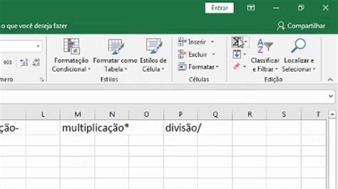 Como Usar Realizar Opera Es B Sicas No Excel Somar Subtrair