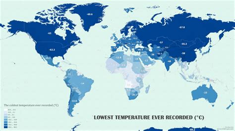 Difference Between Highest And Lowest Temperatures Ever Measured