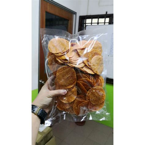 Kerepek Opak Ubi Cili Mentah G Tapioca Chips Biscuit Flavour Cili