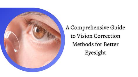 A Comprehensive Guide to Vision Correction Methods for Better Eyesight - Status Thoughts