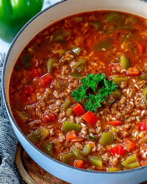 how to make stuffed pepper soup