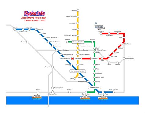 Lisbon Metro Route map