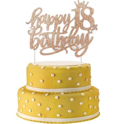 Happy Birthday Cake Topper Doré Rose Dessus De Gâteau Happy Birthday