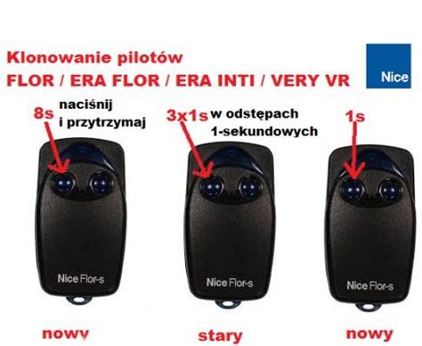 Pilot do bram Nice FLOR S 4 kanałowy 433 92MHz oryginał archiwum Arena pl