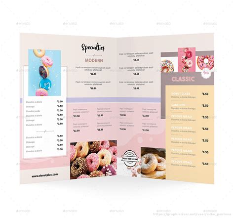 Donuts Cafe Menu Print Bundle