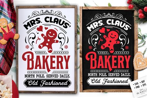 Mrs Claus Bakery Svg Christmas Bakery Svg Mrs Claus Cookies Etsy