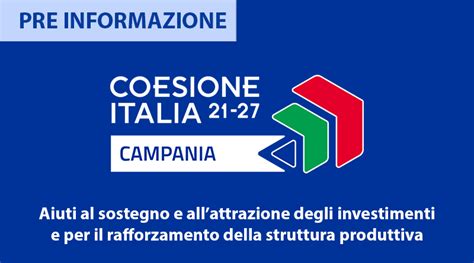 Avvisi Di Pre Informazione Del PR FESR Campania 2021 2027 Archivi