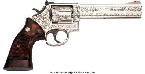 Engraved Smith And Wesson Model 586 Double Action Revolver Lot 40140 Heritage Auctions