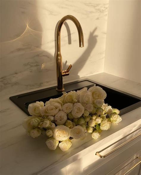beautiful bouquet  flowers   sink