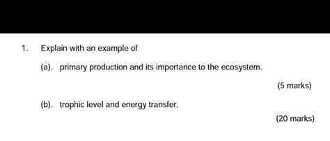 Solved 1. Explain with an example of (a). primary production | Chegg.com