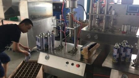 Semi Automatic Aerosol Can Filling Machine For Butane Gas Cartridge