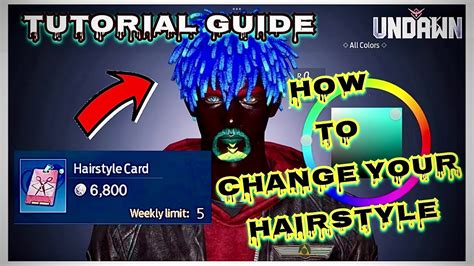 How To Change Hair Colour In Undawn Hairstyle Card Tutorial Guide