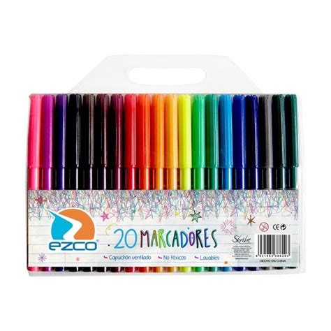 Oferta Marcadores Escolares Ezco X Colores Al Mejor Precio