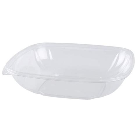 Fineline L Super Bowl Oz Clear Large Square Takeout Bowl