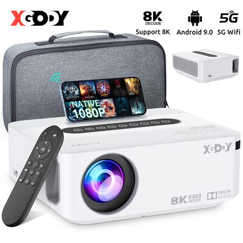 Used XGODY 12000 Lumens 4K 1080P HD Mini WiFi LED Home Theater Movie