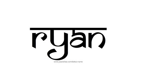 Ryan Name Tattoo Designs