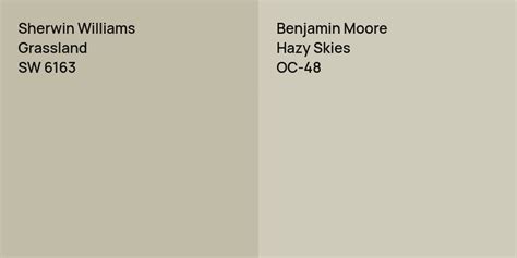 Sherwin Williams Grassland Vs Benjamin Moore Hazy Skies Comparison