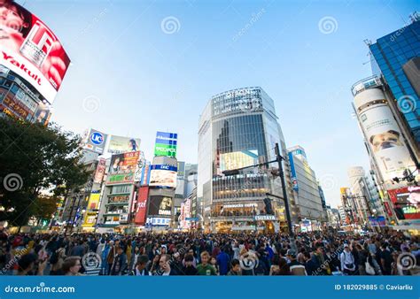 Shibuya Crossing Full of People, Crosswalk Cityscape, Pedestrians Cross ...