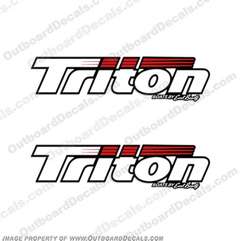 Triton Boat Logo Decals (Set of 2) - Style 3 by Earl Bentz