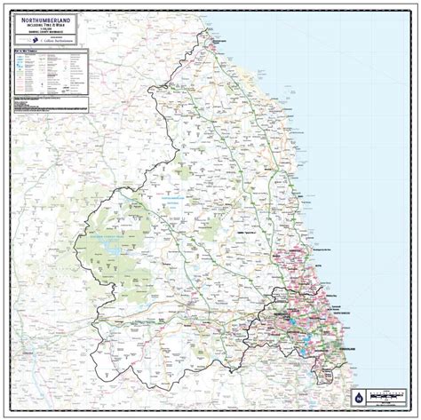 Northumberland County Wall Map Northumberland is the 6th largest county ...