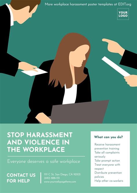 Custom Workplace And Sexual Harassment Posters