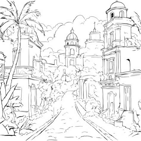 Descarga Escena De Calle Para Colorear Coloring Pages En L Nea