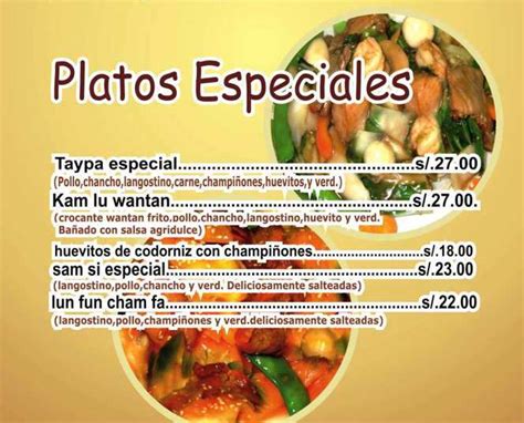 Platos Especiales Chifa