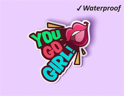 Cute Girl up Sticker Pack Women's Day Gifts Laptop - Etsy