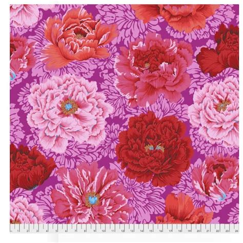 Peony Fabric By The Yard Etsy