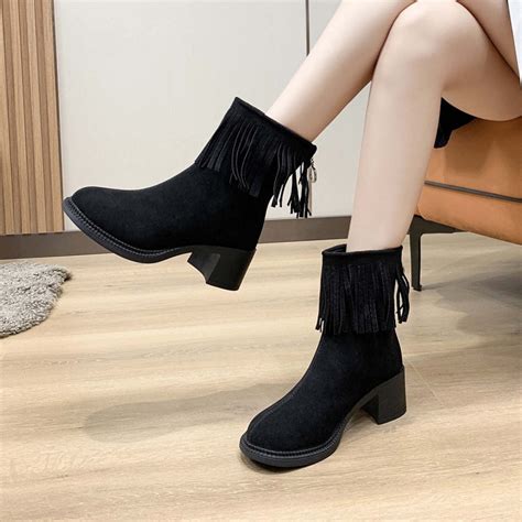 VKEKIEO Thigh High Boots For Women Thick Thighs Round Toe Low Heel