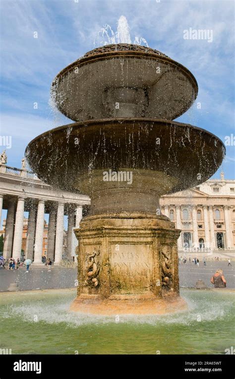 Fountain Stato Della Citta Del Vaticano San Pietro Basilica Basilica