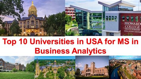 Top 10 Universities In Usa For Ms In Business Analytics New Ranking