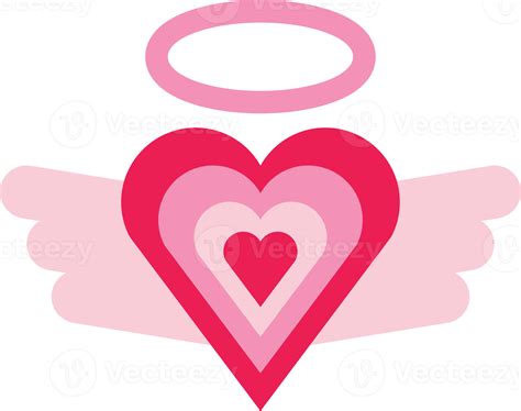 Free Isolate Valentines Day Pink Heart And Wings Flat Icon Valentines