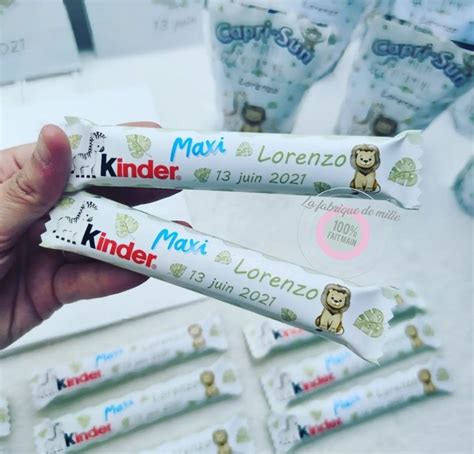 Kinder maxi personnalisé lot de 10 La fabrique de milie