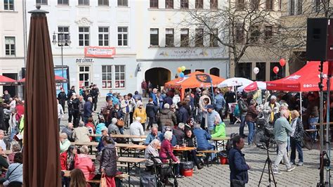 Thüringen Tausende bei Mai Kundgebungen Demo gegen Rechts in Gera n