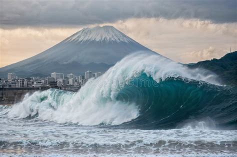 Big Tsunami Wave Hit Coast of Japan - Cataclysm Storm Destroying Asian ...