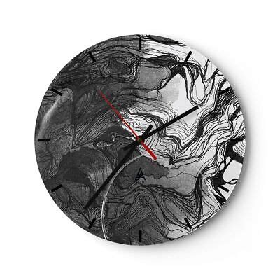 Horloge Murale En Verre X Cm Silencieuse Femme Ligne Art Wall Clock