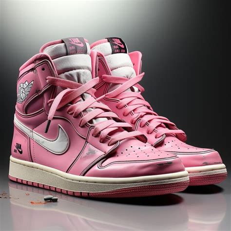 Premium AI Image | Nike jordans pink girl shoes