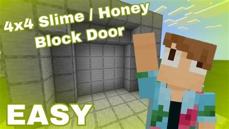 Easy 4x4 Slime Honey Block Piston Door In Minecraft Bedrock 116 Ps4